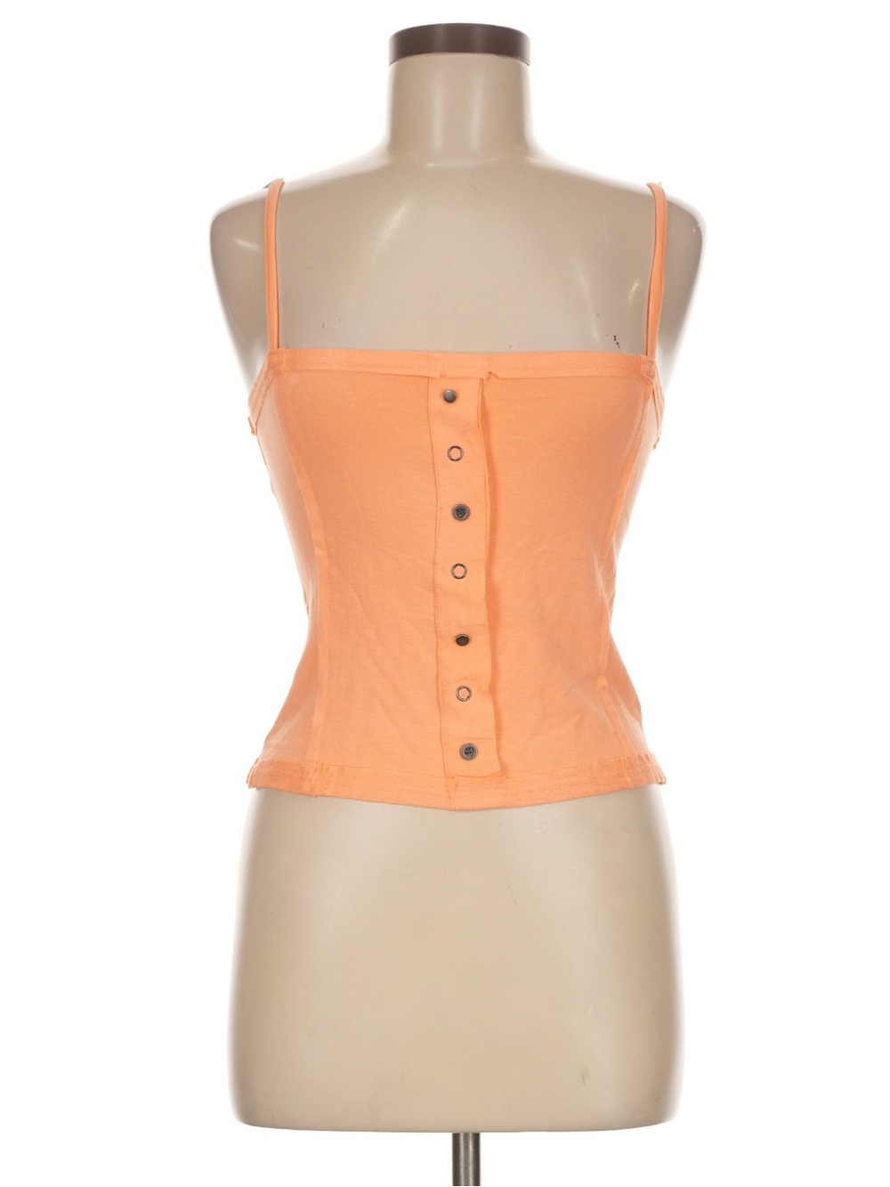 New: POL Apricot Boho Mixed Button Down Spaghetti Strap Tank Top• Medium